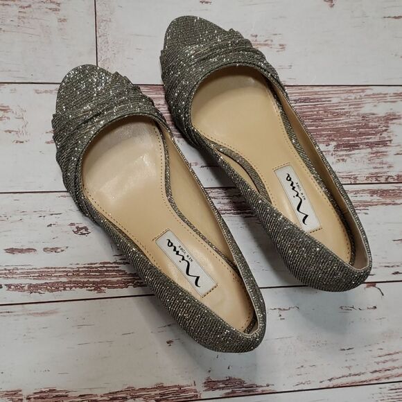 NIB Nina Shoes Carolyn Steel Luna Shine -size 5 - Picture 7 of 7